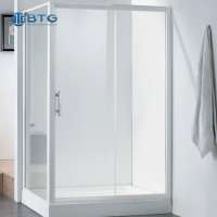 10mm 12mm toughened shower glass corner square glass